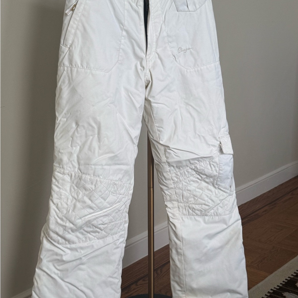 Orage White Snow/Ski/Board Pants with brown lining